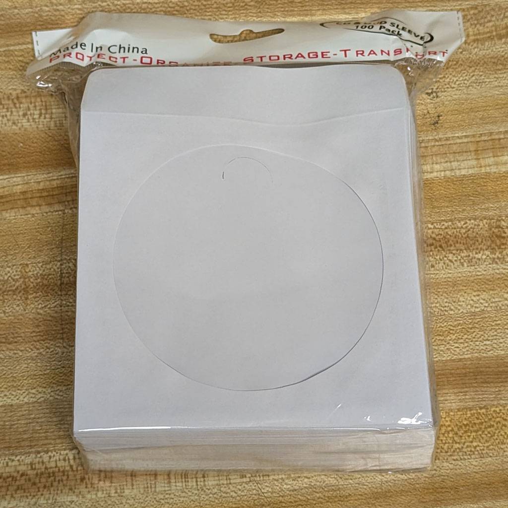 white paper cd sleeves