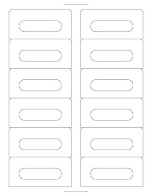 Blank cassette labels 12-up sheet