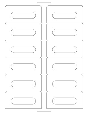 Blank cassette labels 12-up sheet