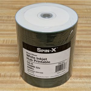 Spin-X white inkjet hub printable CD-R