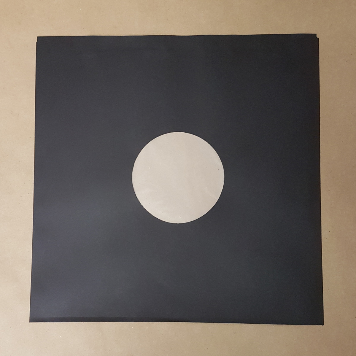 Black Poly-Lined Inner Sleeves for 12" Vinyl Records (Pack of 50)